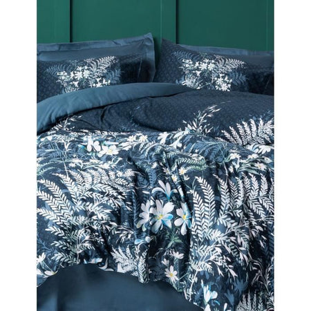 Completo letto - 1 copripiumino 220 x 240 cm + 2 federe 60 x 60 cm - 100% raso di cotone - Verde