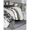 Completo letto - 1 copripiumino 220 x 240 cm + 2 federe 60 x 60 cm - 100% cotone - Antracite