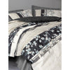 Completo letto - 1 copripiumino 220 x 240 cm + 2 federe 60 x 60 cm - 100% cotone - Antracite