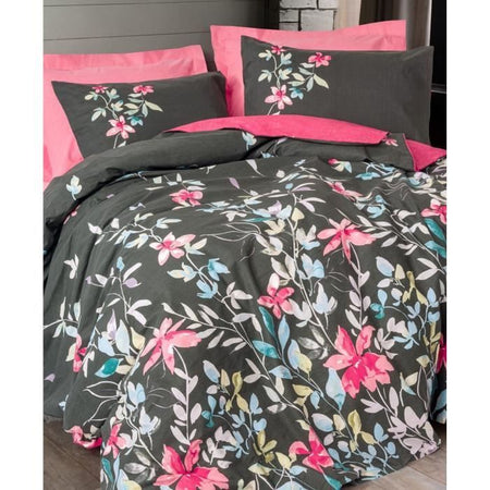 Set letto - 1 copripiumino 220 x 240 cm + 2 federe 60 x 60 cm - 100% cotone - Rosa