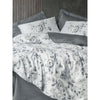 Completo letto - 1 copripiumino 220 x 240 cm + 2 federe 60 x 60 cm - 100% raso di cotone - Grigio