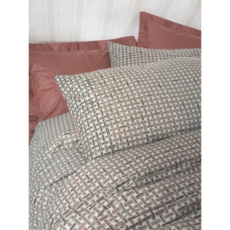 Completo letto - 1 copripiumino 220 x 240 cm + 2 federe 60 x 60 cm - 100% cotone - Rosso