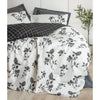 Completo letto - 1 copripiumino 220 x 240 cm + 2 federe 60 x 60 cm - 100% cotone - Antracite