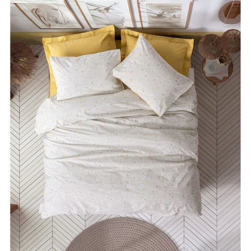 Completo letto - 1 copripiumino 220 x 240 cm + 2 federe 60 x 60 cm - 100% cotone - Senape