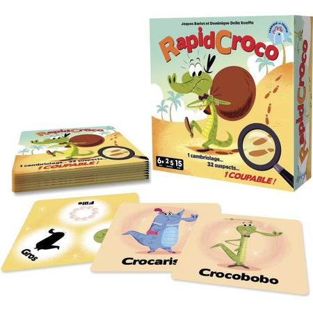 RapidCroco - Asmodee - Gioco di investigazione - 32 Sospetto 1 colpevole