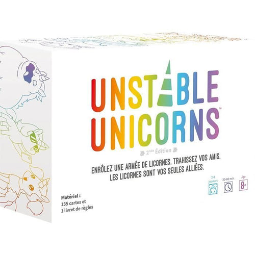 TeeTartaruga  Unicorni instabili  Gioco da tavolo  da 8 anni  da 2 a 8 giocatori  Da 30 a 60 minuti
