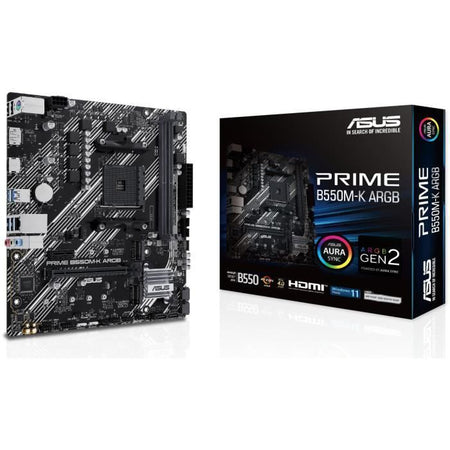 Scheda madre - ASUS - PRIME B550M-K ARGB - Socket AM4 - DDR4 - Micro ATX