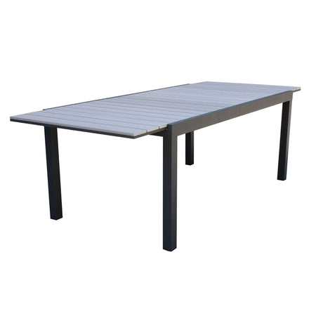 Tavolo allungabile "Santorini" in alluminio e Polywood dogato per esterno 180/240x100 cm