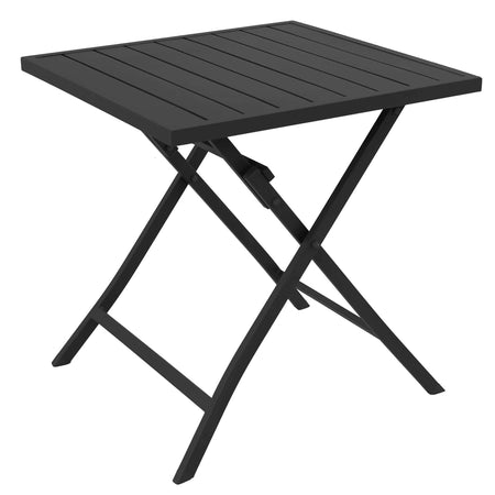 Tavolino pieghevole "Copacabana" per esterno e giardino, in alluminio da 70 cm