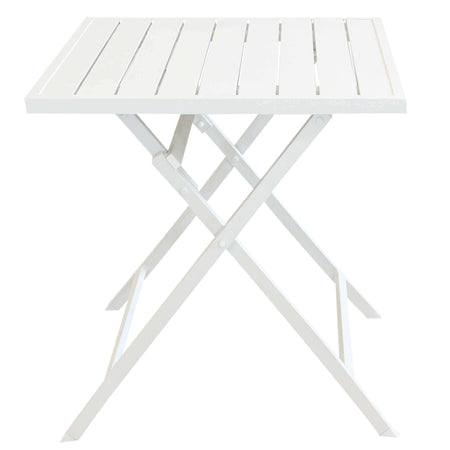 Tavolino pieghevole "Copacabana" per esterno e giardino, in alluminio da 70 cm