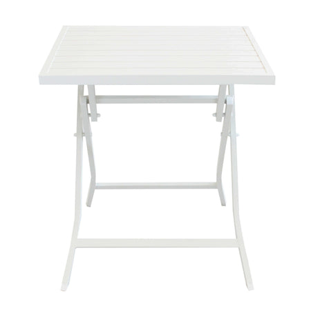 Tavolino pieghevole "Copacabana" per esterno e giardino, in alluminio da 70 cm