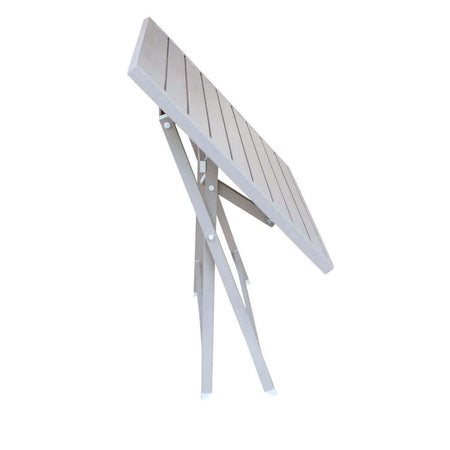 Tavolino pieghevole "Copacabana" per esterno e giardino, in alluminio da 70 cm
