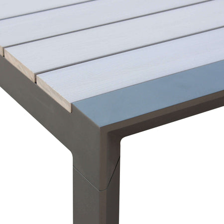 Tavolo allungabile "Corfù" in alluminio e Polywood dogato telescopico 160-240x100 cm per giardino e veranda