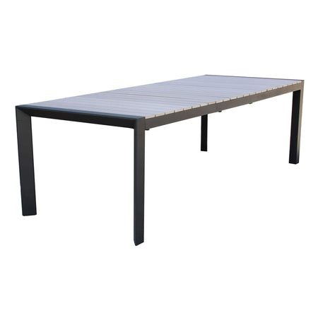 Tavolo allungabile "Corfù" in alluminio e Polywood dogato telescopico 160-240x100 cm per giardino e veranda