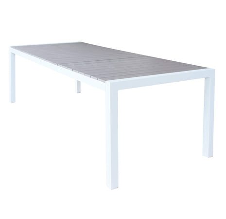 Tavolo allungabile "Corfù" in alluminio e Polywood dogato telescopico 160-240x100 cm per giardino e veranda