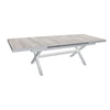 GRES - tavolo da giardino allungabile in alluminio e gres cm 200/260x101 Bianco
