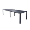 Tavolo allungabile Tulum in alluminio dogato 51-260 x 85 cm consolle per giardino e veranda