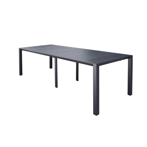 Tavolo allungabile Tulum in alluminio dogato 51-260 x 85 cm consolle per giardino e veranda