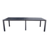 Tavolo allungabile Tulum in alluminio dogato 51-260 x 85 cm consolle per giardino e veranda