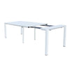 Tavolo allungabile Tulum in alluminio dogato 51-260 x 85 cm consolle per giardino e veranda
