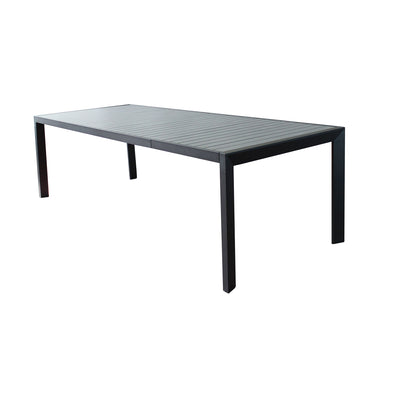 Tavolo in alluminio piano effetto legno Bahia allungabile per esterno e giardino 190/250 cm