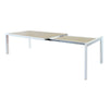 Tavolo in alluminio piano effetto legno Bahia allungabile per esterno e giardino 190/250 cm
