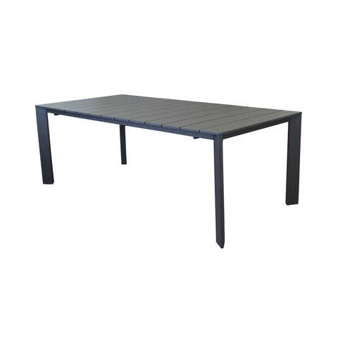 Tavolo Barbados allungabile telescopico per esterno e giardino, in alluminio 165/215 cm