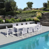 Tavolo Barbados allungabile telescopico per esterno e giardino, in alluminio 165/215 cm