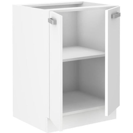 ATLAS Mobile basso con 2 ante - Decoro bianco - L60 cm - Venduto senza piano di lavoro