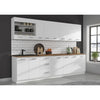 ATLAS Mobile basso con 2 ante - Decoro bianco - L60 cm - Venduto senza piano di lavoro