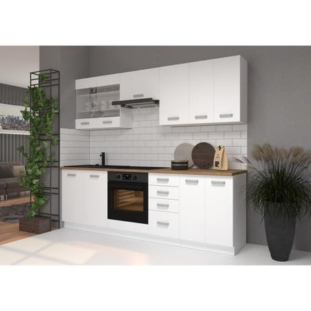 ATLAS Mobile basso con 2 ante - Decoro bianco - L60 cm - Venduto senza piano di lavoro