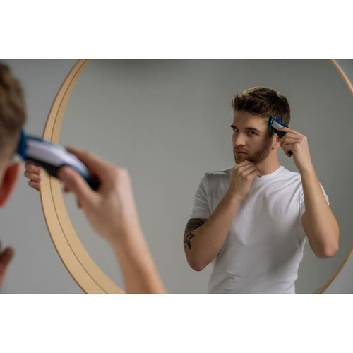 Tagliacapelli - WAHL - COLOR PRO CORDLESS - 3,5 W - 8 pettini - Autonomia: 60 min - Blu/Grigio