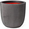 Vaso da fiori a sfera - CAPI EUROPE - GROOVE NL - 43 x 41 cm - Antracite