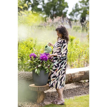 Vaso da fiori a sfera - CAPI EUROPE - GROOVE NL - 43 x 41 cm - Antracite