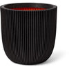 Vaso da fiori a sfera - CAPI EUROPE - GROOVE NL - 43 x 41 cm - Nero