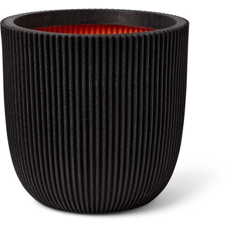 Vaso da fiori a sfera - CAPI EUROPE - GROOVE NL - 43 x 41 cm - Nero
