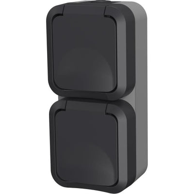 Presa doppia - QUARX - Aqua Pro - Esterno, verticale, IP55, 250V, 16A