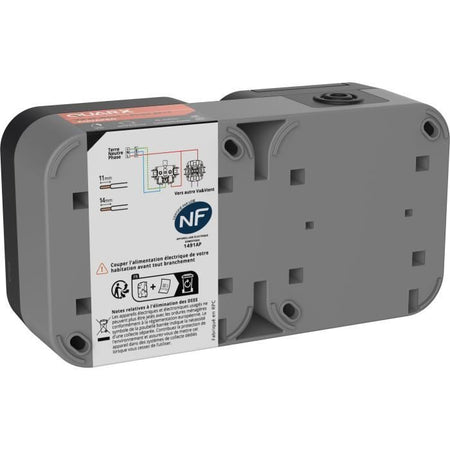 Presa doppia - QUARX - Aqua Pro - Esterno, verticale, IP55, 250V, 16A