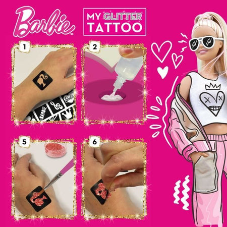 Kit Tatuaggi Glitter Barbie - LISCIANI GIOCHI - Crea tatuaggi colorati e scintillanti