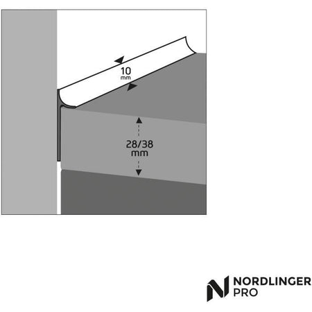 Guarnizione di Tenuta - NORDLINGER PRO - 3 m - Grigio Alluminio