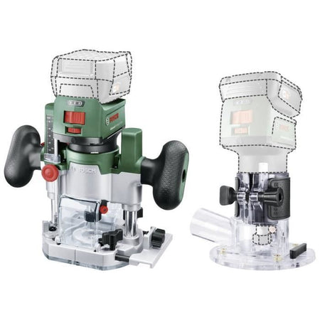 Rifinitore Bosch AdvancedTrimRouter 18V-8 con base Router Plunge, senza batteria