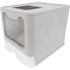 Toilette - M PETS - SILE TOP - Grigio - 51 x 41 x 12,5 cm - Pratico cassetto scorrevole, estraibile, pala inclusa