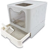 Toilette - M PETS - SILE TOP - Grigio - 51 x 41 x 12,5 cm - Pratico cassetto scorrevole, estraibile, pala inclusa