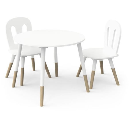 Set 1 tavolo + 2 sedie - FIMIANA - Stile scandinavo - Bianco opaco / Rovere Kronberg - DEMEYERE