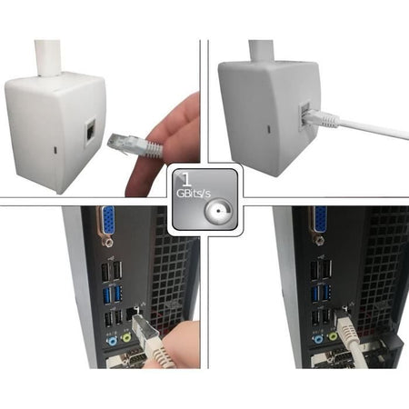 Cable RJ45 Cat.6 blindado F/UTP - LINEAL - PCC6FA5 - 0,5 m