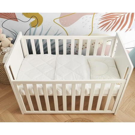 Piumino - 75x120 cm - MON P'TIT DODO - Caldo - 100% Poliestere Fibra cava siliconata - 1 persona - Bianco