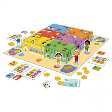 Gioco da tavolo - NATHAN - Lo compro - Gioco di corse con 6 negozi, 15 da spendere