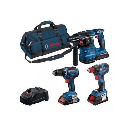 KIT COMBO 3 UTENSILI 18V: GSR 18V-55 + GDX 18V-200 + GBH 18V-22 + ProCORE18V 3x4.0Ah