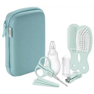 Kit per la cura del bambino Philips Avent, tagliaunghie, forbici, 3 lime, pettine, spazzola per capelli, aspiratore nasale e spazzolino da denti