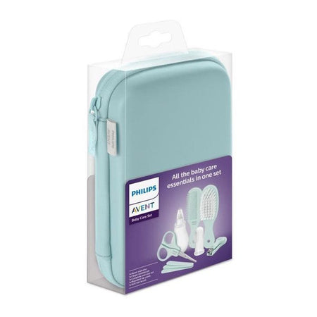 Kit per la cura del bambino Philips Avent, tagliaunghie, forbici, 3 lime, pettine, spazzola per capelli, aspiratore nasale e spazzolino da denti